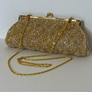 Vintage Carlo Fellini Clutch Sequin Purse Or Crossbody Prom Wedding Cruise